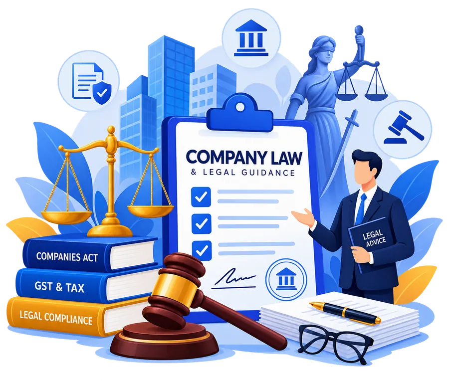 Company law and legal guidance illustration